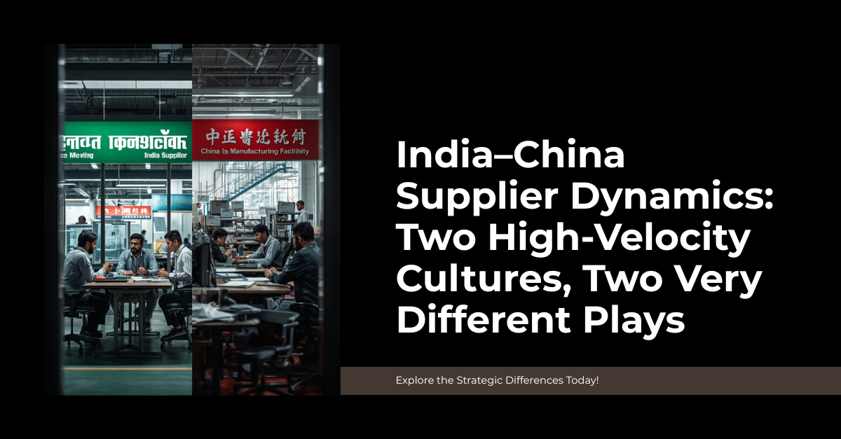 India–China Supplier Dynamics: Two High-Velocity Cultures, Two Very Different Plays