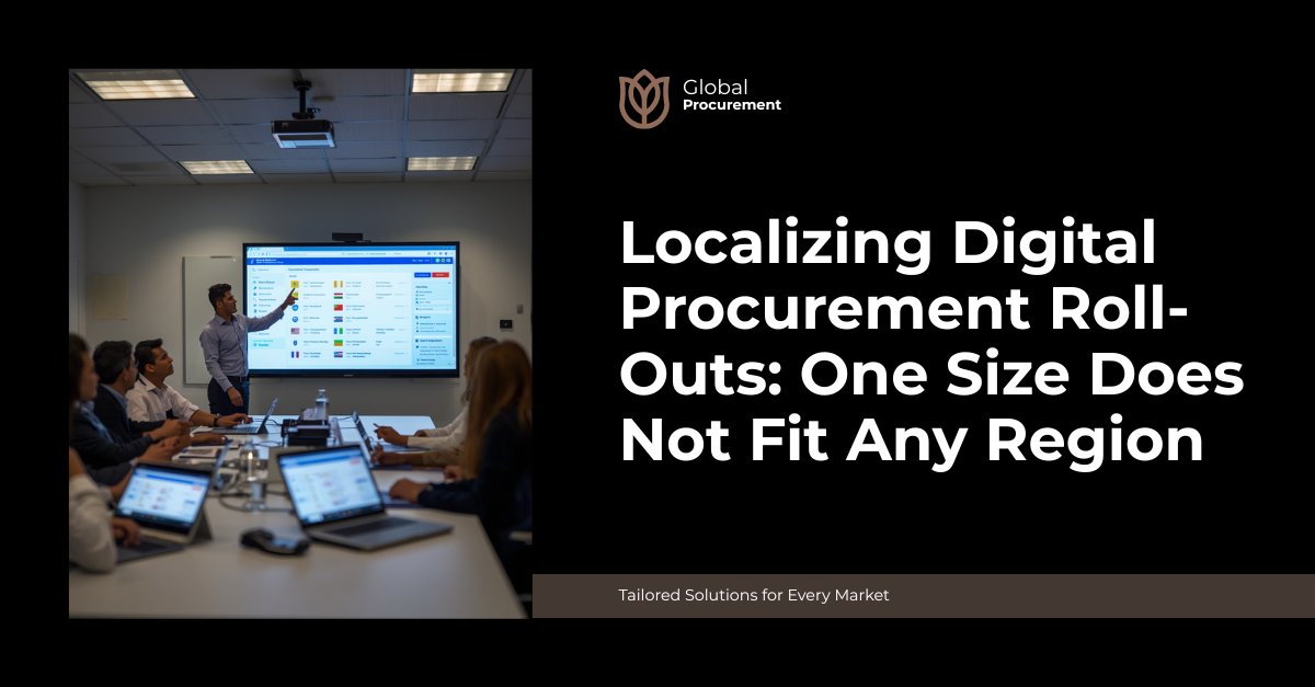 Localizing Digital Procurement Roll-Outs: One Size Does Not Fit Any Region